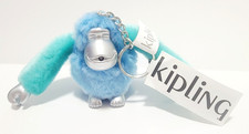 New With Tag KIPLING Live Light Monkey Keychain - Sparkjoy Teal 2.75"H