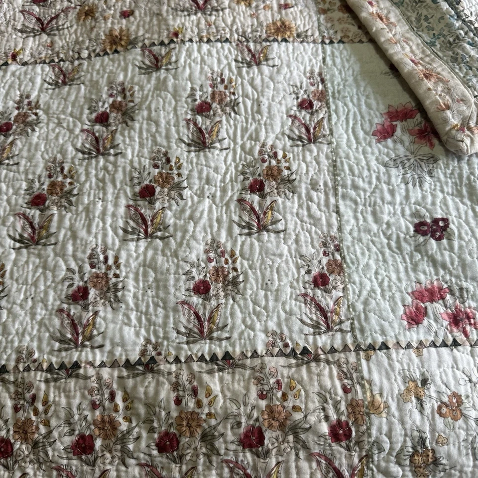 Morgan & Finch Quilted King Doona Cover & Pillow Cases Boho Provincial EUC - image 3 of 4