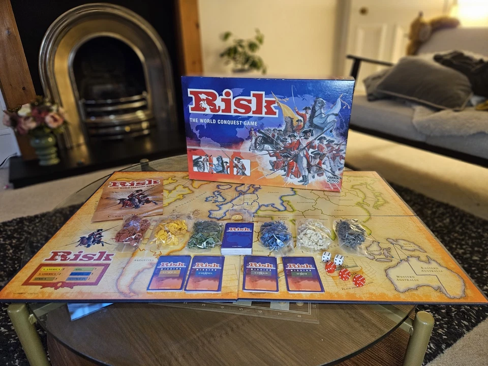 Risk-2004 Parker Brothers Edition Complete W/Golden Cavalry & Battleground Board - Image 3 of 4