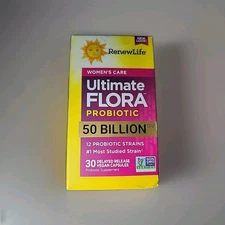 Renew Life Ultimate Flora Women's Care Probiotic -30 Caps 50 Bil CPU 2/27