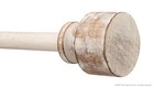 Ezra Distressed White Wood Modern Farmhouse Curtain Rod Set