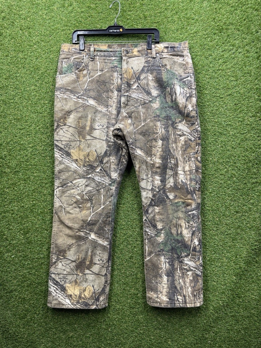 Wrangler Pro Gear Camo Pants Mens 40x30 PG200AX Quilted Fleece
