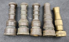 LOT OF 5 VINTAGE BRASS GARDEN HOSE NOZZLE 3 GEM CRANE, 1 MELNOR ITALY, 1...