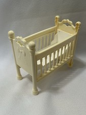 Vtg 2000 Barbie Victorian Dream House White Crib Baby Bed Replace Furniture VHTF