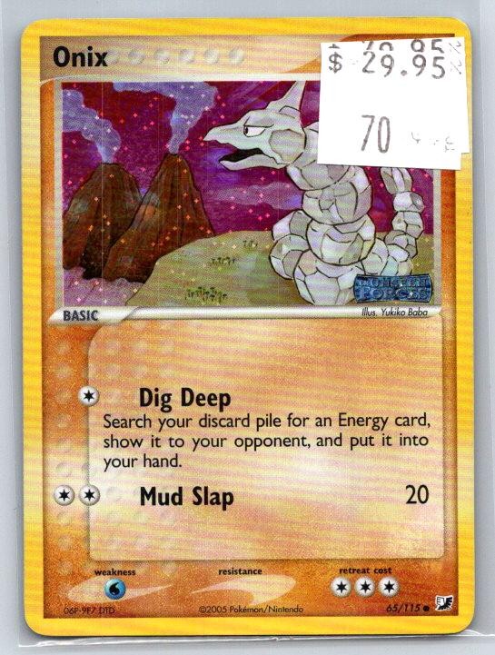 Onix 65/115 Common Unseen Forces Pokemon Reverse Holo Near Mint