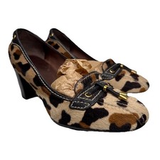 Vintage The Original Car Shoe by Prada Fux leopard Print Pumps Sz 37.5-38