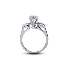 2.34ct E-SI1 Round Natural Certified Diamonds 18k Gold Classic Three-Stone Ring