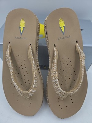 Volatile Women's Size 8 Palau  Natural Comfort Summer Wedge Sandals