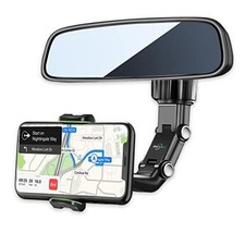 Rearview Mirror Phone Mount Holder for Car, 360 Rotating , Multifunctional