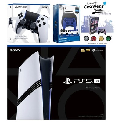 Sony PS5 Pro + EDGE Controller, Gamer Kit, MightySkins Code, 1 Year Warranty — eSwappa Store