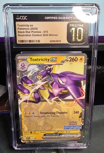 POKEMON CGC PRISTINE 10 TOXTRICITY CW and Pikachu Paldea Adventure Chest psa 9