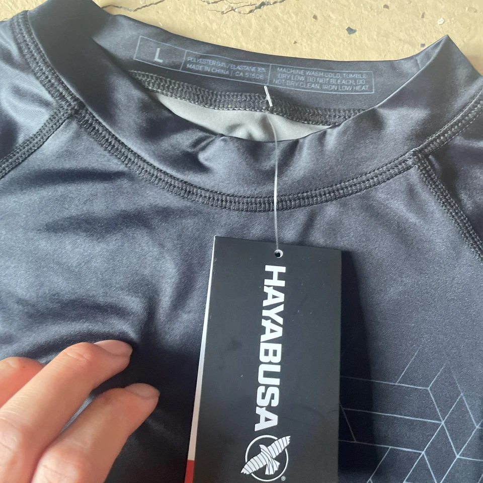 Camisa de compresión Hayabusa de manga larga para hombre grande con protección contra erupciones nueva con etiquetas Foto 2 de 3