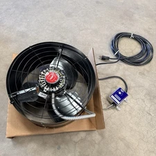 Master Flow EZCG2BL 1600CFM Black EZ Cool Plug-In Gable Mount Attic Fan