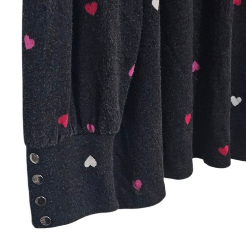 Lane Bryant Relaxed Sweater Women's Heart Long Drop Shoulder Sleeve Cuffed 22/24 - Imagen 5 de 10
