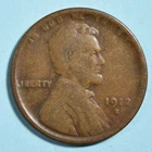 1912 S Lincoln Wheat Cent ~ F FINE ~ Bronze Penny 1c Coin