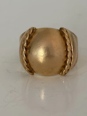 7867- Bague Dôme Vintage Or Jaune - Photo 1/4