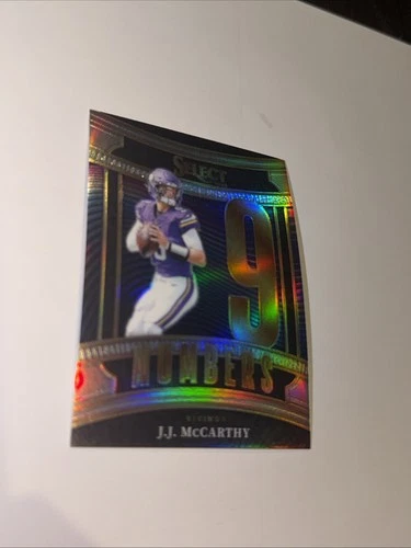 2025 Panini Select - Select Numbers J.J. McCarthy #14 Silver Prizm Vikings