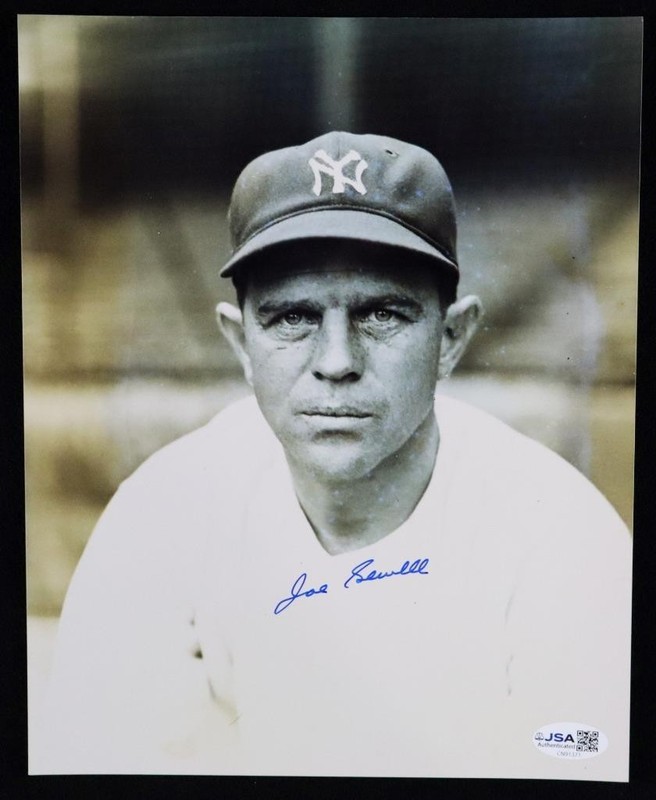 Joe Sewell Autograph Signed Giants 8 x 10 Photo AUTO JSA COA