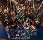 67+ Pc Vtg-Now Boho Retro Estate Costume Jewelry Wear/Sell/Craft 3.5# LT46