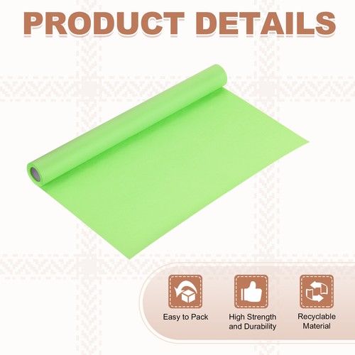 Kraft Wrapping Paper Roll, 17.52" x 433"(36 Ft) Decorative Paper, Green 80GSM - Afbeelding 3 van 6