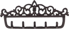 GASARÉ, Key Holder for Wall Mount, Cast Iron Hook, Victorian Brown 