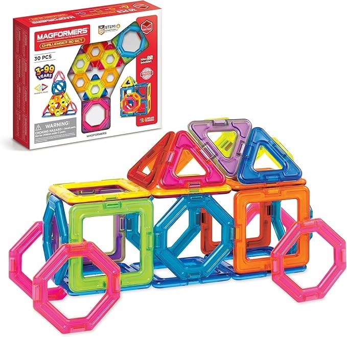 Magformers: Challenger 30 Set - Magnetic Construction Tiles Building Toy