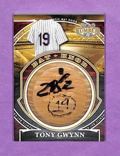 TONY GWYNN 1 of 1 Game Used Bat Knob 2025 Leaf Lumber 1/1
