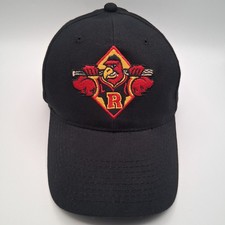 Rochester Red Wings MiLB Strap Back Hat Black Spikes Bird Mascot Big Logo Cap