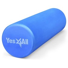 Yes4All 18 Inch EVA Firm Foam Roller for Back Yoga and Pilates Exercises, Blue