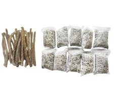 10 Magnesium Shaving Bags + 20 Wax Ropes Fire Starter Kit Camping Hiking Outdoor