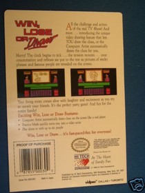 WIN LOSE OR DRAW  NES 8 Bit Nintendo Vidpro Card