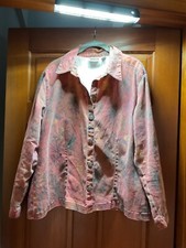 Chico Design Red, Gray And Yellow Abstract Spray paint Jacket - Size 3 Large