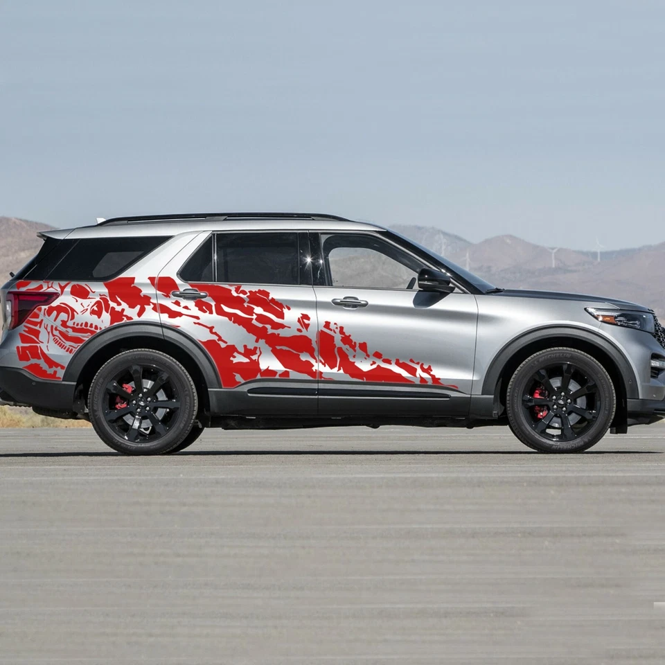 Calcomanía para Ford Explorer puerta lateral deporte diseño pesadilla vinilo pegatina trasera Foto 3 de 4