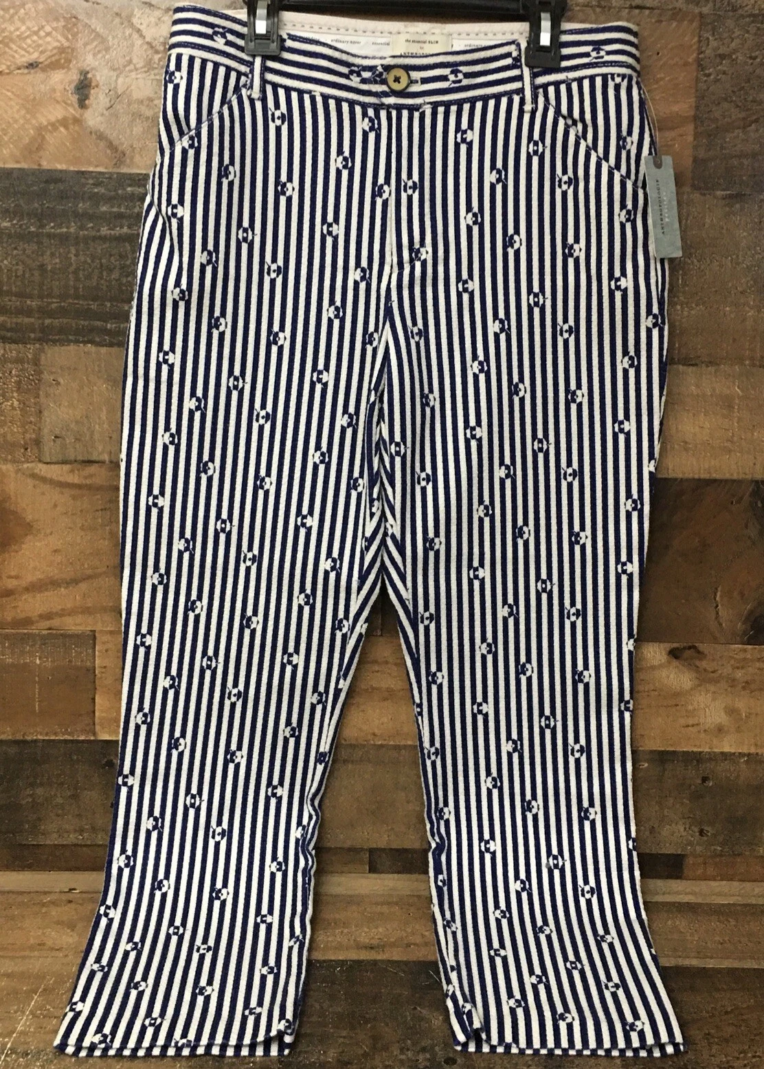 NWT Anthropologie Capri Pants Essential Slim Nautical Preppy Coastal Women 4P
Opens in a new window