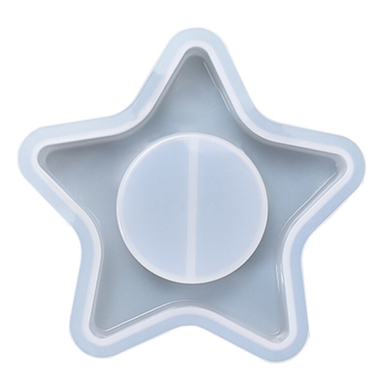 Star Candlestick Epoxy Resin Mold Holder Tealight Candles Silicone Mould