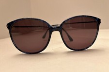 Vintage 1980's eyeglass frames Dark Blue Plastic