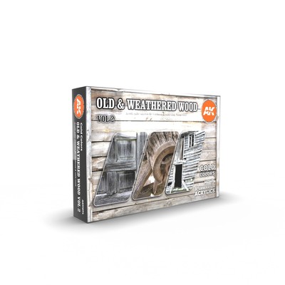 AK Interactive 3G Old & Weathered Wood Vol 2 - Plastic Modelling Paints & Acc...
