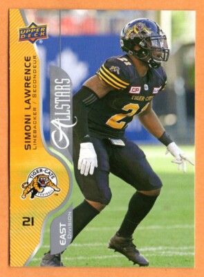 Simoni Lawrence 2017 Upper Deck CFL all-star card Hamilton Tiger-Cats  Minnesota