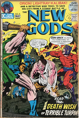 New Gods #8 May 1972 Jack Kirby s  Fourth Works Death Wish Of Terrible Turpin !
