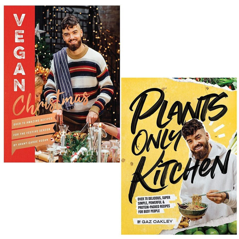 Gaz Oakley Collection Books Set Vegan Christmas, Plants-Only