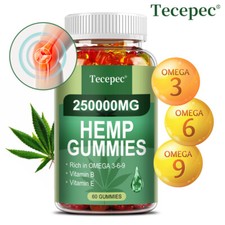 For Pain, Sleep, Calm Anxiety Stress - Rich in OMEGA3-6-9 Vegan Gummies