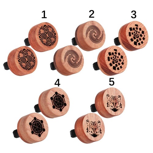 Carved Aromatherapy Wooden Car Aromatherapy Clip Essential Oil Car Diffuser - Picture 3 of 16