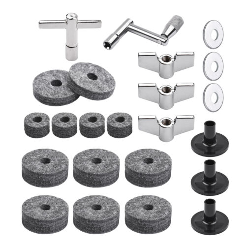 23pcs Cymbal Replacement Accessories Drum Parts with Cymbal Stand Felts L3Y8 - Picture 1 of 9