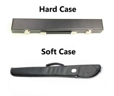 SOFT or HARD BLACK CUE CASE FOR A 57" 2-PIECE CENTRE SPLIT SNOOKER or POOL CUE