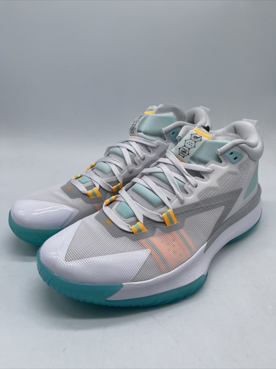 Jordan Zion 1 White Dynamic Turquoise 2022 DA3130-101 Men's Sizes