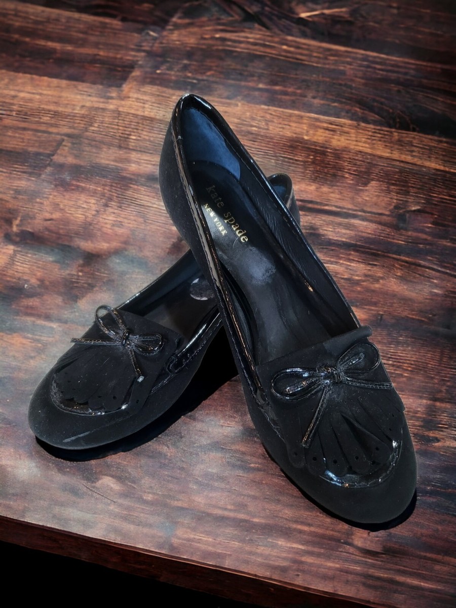 Bow Kate Spade Shoes Kate Spade Suede Flats With Patent Trim Bow
