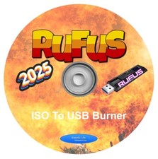 RUFUS 4.9 2025 Edition USB ISO Burning Software ISO to USB Burner On CD-ROM