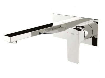 Roca ESCUADRA WALL BASIN MIXER SET Lever Handle, WELS 4 Star 7.5L/Min CHROME