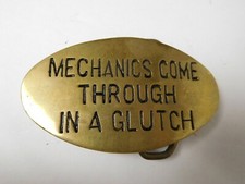 Vintage Solid Brass Belt Buckle Mechanics Come Through in a Glutch