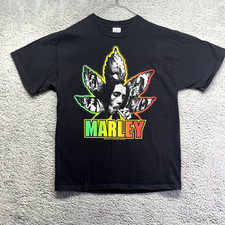 Bob Marley Reggae Pot Weed 420 Marijuana Smoking Herb Rasta T-shirt Size L